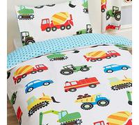 Juego de cama con funda de edredón y funda de almohada de PriceRightHome, diseño de camiones y medios de transporte