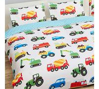 Juego de cama con funda de edredón y funda de almohada de PriceRightHome, diseño de camiones y medios de transporte