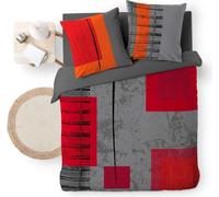 Juego de cama - Douceur d'Intérieur - Modelo Quadro - Algodón - Gris antracita