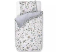 Juego de cama individual FLORES BAILANDO 160 x 200 cm, blanco, percal de algodón, Pip Studio