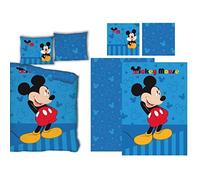 Juego de cama Mickey Mouse Disney Microfibra 140 x 200 cm - Funda nórdica + funda de almohada de 63 x 63 cm - Niño Adulto - Suave Ligero - Clásico Dormitorio (A)