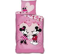 Juego de cama Minnie, funda nórdica reversible Minnie 140 x 200 cm, funda de almohada de 63 x 63 cm (funda nórdica Minnie, 140 x 200 cm)