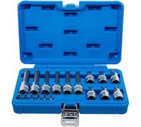 Juego de casquillos y puntas 18 piezas - 6,3 mm (1/4) 12,5 mm (1/2), Perfil T Torx Plus - Versátil y preciso - D-Work