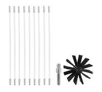 Juego De Cepillos for Chimenea Con Varillas Mango Largo, Kit Limpiador for Respiraderos, Deshollinador Flexible, Herramientas Limpieza Pared Interior for(15cm)