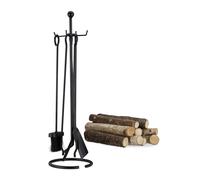 Juego de chimenea Accesorios Set completo 24 L recubierto en polvo