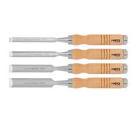 JUEGO DE CINCELES 4 PIEZAS (6, 12, 18, 24 MM), MANGO DE MADERA - T N37-800