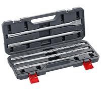Juego de cinceles de acero 40Cr, kwb 194000, 5 piezas, con diámetros de 18 mm, 20 mm y 25 mm. Longitud total: 400 mm. Adaptable a SDS-Max. (5 unidades)