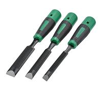 Juego de cinceles de madera, 3 piezas de cinceles de madera de grabado de acero al cromo vanadio con agarre antideslizante, herramienta de carpintería para hombres, papá, marido
