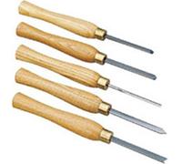 Juego de cinceles para torneado Proxxon, acero rápido (HSS), 5 piezas, en estuche de madera