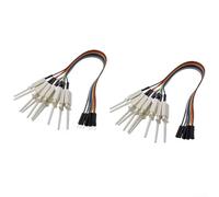 Juego de clips de analizador lógico - Kit de sonda de gancho de 20 cm con clips de prueba macho y hembra de 20 pines para pruebas de circuitos, analizadores lógicos USB aficionados, cable de cobre