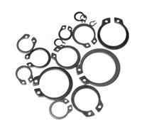 Juego de Clips en C de Acero al Carbono de 455 Piezas, Anillos externos de 15 tamaños M3-M25