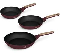 Berlinger Haus Juego de Sartenes Antiadherentes 3 Piezas, Aluminio Forjado con Revestimiento TitanPro, Inducción Turbo, Mango Ergonómico, Apto para Todas las Cocinas, Colección Leonardo Nordic