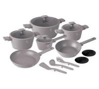 Berlinger Haus Juego de utensilios de cocina con revestimiento de titanio, 15 unidades, colección Taupe, robusto, versátil y elegante