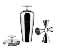 Juego de cóctel, 3 piezas, acero inoxidable, Alessi