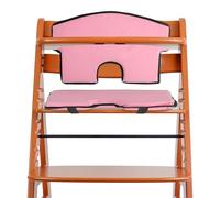 Juego de cojín de asiento y respaldo para trona universal, 2 piezas, en rosa, relleno interior de espuma, funda exterior de poliéster, rebaje para sistema de arnés de 5 puntos