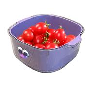 Juego de coladores de cocina, lavabo de drenaje de alimentos 2 en 1, colador de doble capa para lavar frutas y verduras, cesta de colador de arroz para ensalada y limpieza de bayas