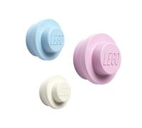 Room Copenhagen – Set de percheros de pared LEGO – Blanco, azul claro, rosa claro