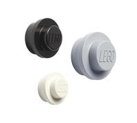 Room Copenhagen Juego de colgadores de pared LEGO – Gris, Negro y Blanco