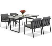 Juego de comedor Cento para 4 personas Garden Point antracita