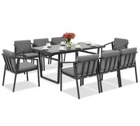Juego de comedor Cento para 8 personas Garden Point antracita