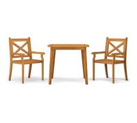 Juego De Comedor De Jardín 3 Piezas Madera Maciza De Acacia Vidaxl