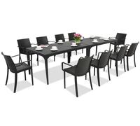 Juego de comedor de jardín Oslo/Victoria 10 antracita Bica