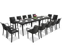 Juego de comedor de jardín Oslo/Victoria 14 antracita Bica