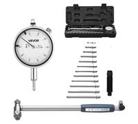 Juego de comparadores de VEVOR para medir el diámetro interior, con un comparador de precisión de 0,03 mm, medidor de orificios de 0 a 6,35 mm, calibrador de orificios con varilla, estuche de almacena