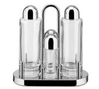 Juego de condimentos 5070, 19 cm, acero inoxidable y vidrio, Alessi
