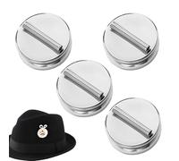 Juego de Convertidor de Broche de 4 Piezas - Cierre Magnético de Metal | Soporte de Alfiler, Adaptador de Corsage | Imán Plano de 1,5 Cm Para Ropa, Hiyab, Bufandas, Telas, Insignias, Bricolaje, Sujeci