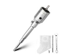 Juego de coronas huecas de 55 mm con adaptador SDS plus de 220 mm y broca centradora de 8x110 mm, corona de taladro para enchufe para mampostería y hormigón