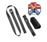 Juego de correa de entrepierna con protector de cinturón para trona, paquete de 3, en negro, dos correas de cinturón compatibles con Hauck Alpha Beta, Stokke Tripp Trapp, roba, Kinderkraft, etc.