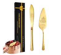 Juego de cortador de pastel para boda, cortador de pastel doméstico y juego de pala para tartas - Rebanadora decorativa y pala para | Conjunto de corte duradero con mango ergonómico