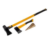 Juego De Corte Y División De Madera Roughneck De 3 Piezas Hacha Y Cuña ROU65501