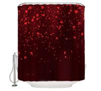 Juego de cortinas de ducha para baño, san valentín, decoración de c