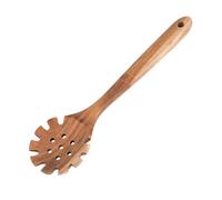 Juego de cubiertos de madera para pasta, tenedor de espagueti, utensilios largos de mano para servir pasta de teca, cuchara de espagueti, tenedores, espátula