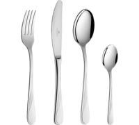 Juego de cubiertos Gerlach Celestia para 6 personas. Apto para lavavajillas. Incluye: cubiertos para mesa (cuchillos, tenedores, cucharas), cucharas de café, tenedores para pastel y cucharas para sals