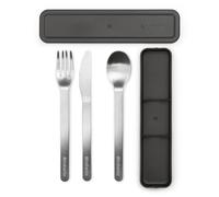 Juego de cubiertos para llevar MAKE & TAKE, 3 piezas, gris oscuro, Brabantia