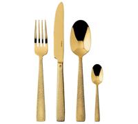 Juego de cubiertos Sambonet Siena, acero inoxidable con acabado PVD dorado, 24 piezas. Referencia: S0197-S00017-S0037, código: 52717G81
