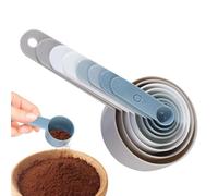 Juego De Cucharas Medidoras 8 Piezas Cucharillas De Cocina Apilables | Cucharas De Medición De Chef Con Mango Largo Y Escala Para Condimentos, Leche En Polvo, Cocina, Cocción, Hogar, Chef Y