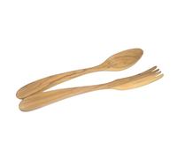 Juego de cucharas para ensalada 35 cm, juego de 2 piezas, marrón, madera de olivo, Lion Sabatier
