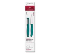 Juego de cuchillo y pelador clásico SWISS CLASSIC, juego de 2 piezas, verde, plástico, Victorinox