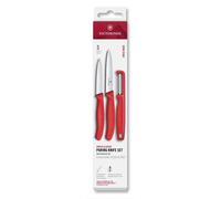 Juego de cuchillo y pelador SWISS CLASSIC, juego de 3 piezas, rojo, plástico, Victorinox