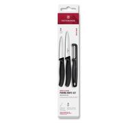 Juego de cuchillo y pelador SWISS CLASSIC, set de 3 piezas, negro, plástico, Victorinox