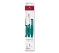 Juego de cuchillo y pelador SWISS CLASSIC, set de 3 piezas, verde, plástico, Victorinox