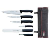 Juego de cuchillos de cocina Dick Pro de 6 piezas con estuche, fabricados con acero alemán, que incluye: cuchillo de chef de 81/2 pulgadas, cuchillo flexible de 7 pulgadas, cuchillo de pan de 9 pulgad