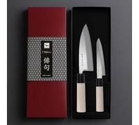 Juego de cuchillos de cocina, incluye cuchillo de chef y pelador, modelo HH37