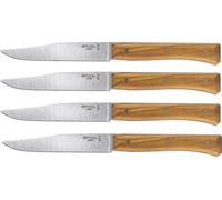 Juego de cuchillos de mesa Opinel Facette, de 4 piezas, con mango de madera de olivo