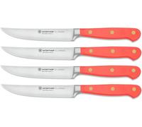Juego de cuchillos para carne Wüsthof, 4 piezas / Juego de cuchillos para carne, 4 piezas, color coral melocotón, modelo Classic -- 1061760403