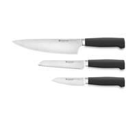 Juego de cuchillos PARTNER, con cuchillo universal, juego de 3 piezas, negro, Wüsthof